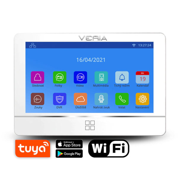 LCD monitor videotelefonu VERIA 8277B-W (Wi-Fi) série 2-WIRE bílý