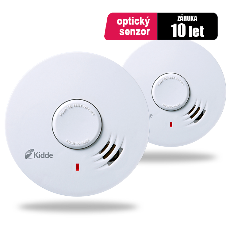 SET 2 ks Hlásič požáru a kouře Kidde 10Y29