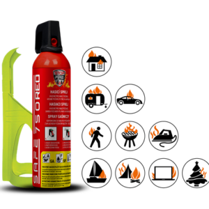 SET Hasicí sprej SAFE 750 RED + držák SAFE 75F