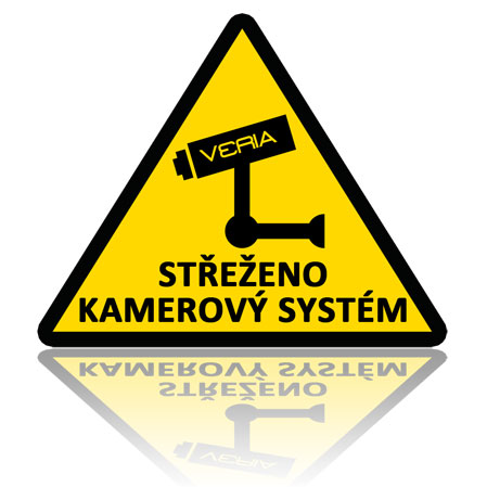 Výstražná samolepka - Střeženo kamerový systém