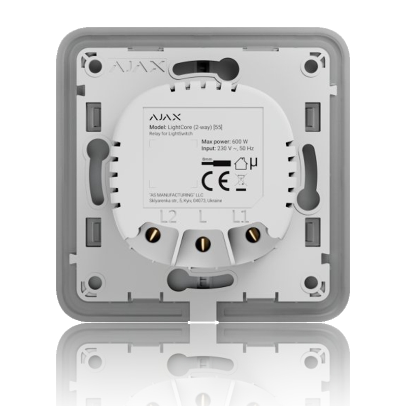 Ajax LightCore (2-way) - Relé pro LightSwitch (spínač řazení 6-schodišťový)