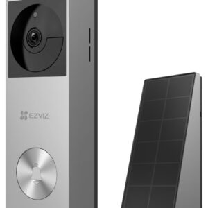 EZVIZ chytrý domáci zvonek s kamerou HP3 Pro/ Wi-Fi/ rozlišení 2048 x 1296/ napájení ze sítě a baterie/ šedo-stříbrné