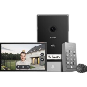 EZVIZ chytrý domácí interkom TP7/ Wi-Fi/ 2K/ 7" dotykový monitor/ videotelefon/ bezdrátový zvonek/ IP65/ černo-stříbrný