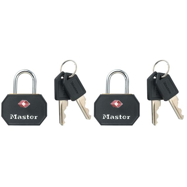Visací zámek Master Lock TSA - černý (2 ks / blistr)