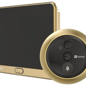EZVIZ chytrý dveřní videotelefon DP2C/ Wi-Fi/ kamera 1080p/ H.265/ kukátko/ zvonek/ IR do 5 m/ PIR/ LCD 4
