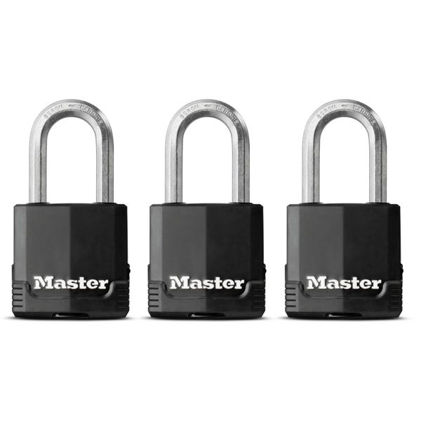 Visací zámek z vrstvené oceli - Master Lock Excell - 48mm (3 ks / blistr)