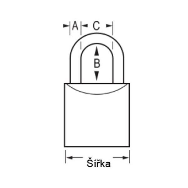 Visací mosazný zámek Master Lock na klíč 4150 - 50mm 3 Visací mosazný zámek Master Lock na klíč 4150 - 50mm - Obrázek 3