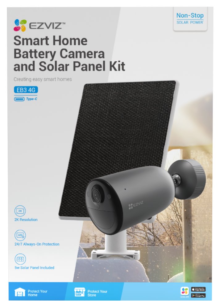 EZVIZ IP kamera EB3 4G kit/ bullet/ 4G/LTE/ 3Mpix/ krytí IP65/ objektiv 2