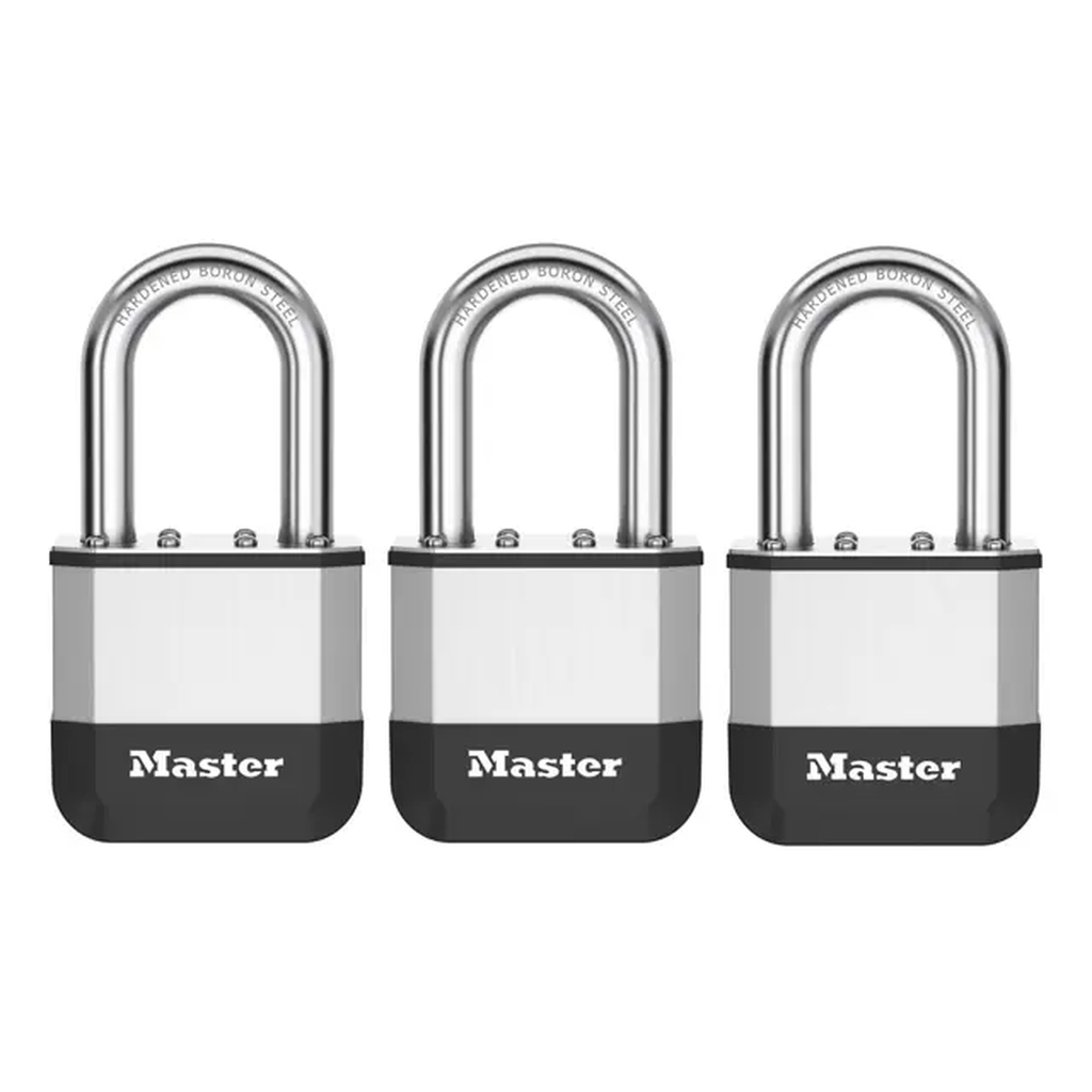 Laminovaný visací zámek Master Lock Elite - PK5EURTRILF - 52mm (3 ks / blistr)