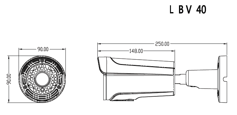 AHD bullet kamera VERIA LBV40AD400V-L 2 AHD bullet kamera VERIA LBV40AD400V-L - Obrázek 2